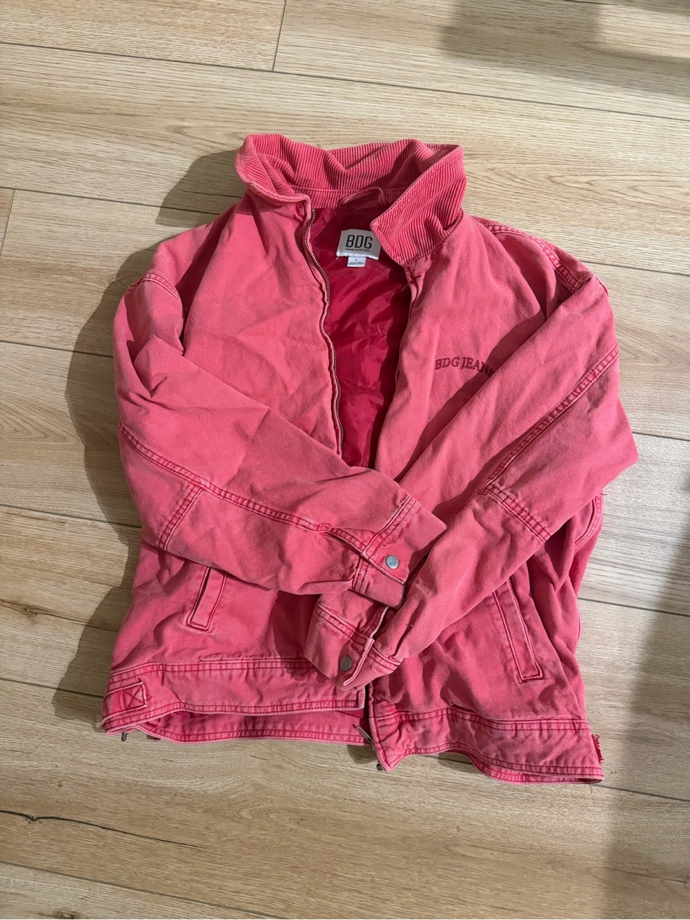 BDG red denim jacket